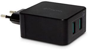 Fantec QC3-A22 Quick Charge ładowarka 3.0 i 2 X portami USB o mocy 36 W Czarny QC3-A22